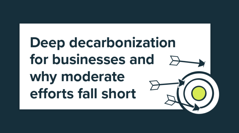 Deep decarbonization for business, and why moderate efforts fall short (Part 1)