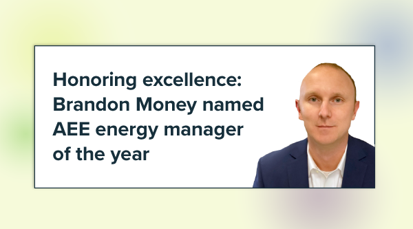 Honoring excellence: Brandon Money named AEE Energy Manager of the Year