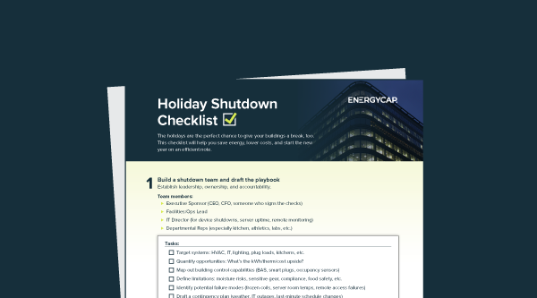 Holiday Shutdown Checklist