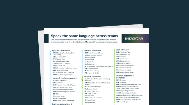 Energy acronyms cheat sheet: Speak the same language across teams