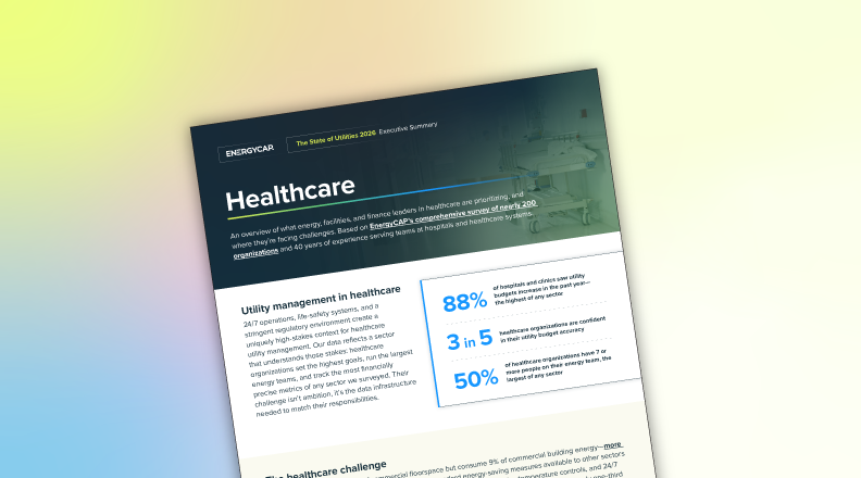 Healthcare energy management in 2026: What the data reveals