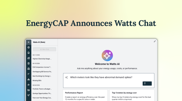EnergyCAP Announces Watts Chat: Instant Answers from the Utility Data that Energy Teams Already Trust